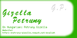 gizella petruny business card